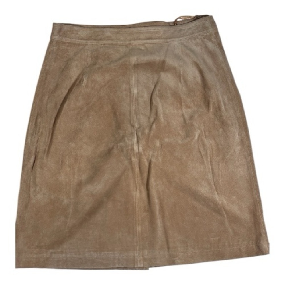 VTG Orvis Leather Skirt Size 8 Normcore Preppy Western Classic Travel - Picture 5 of 6